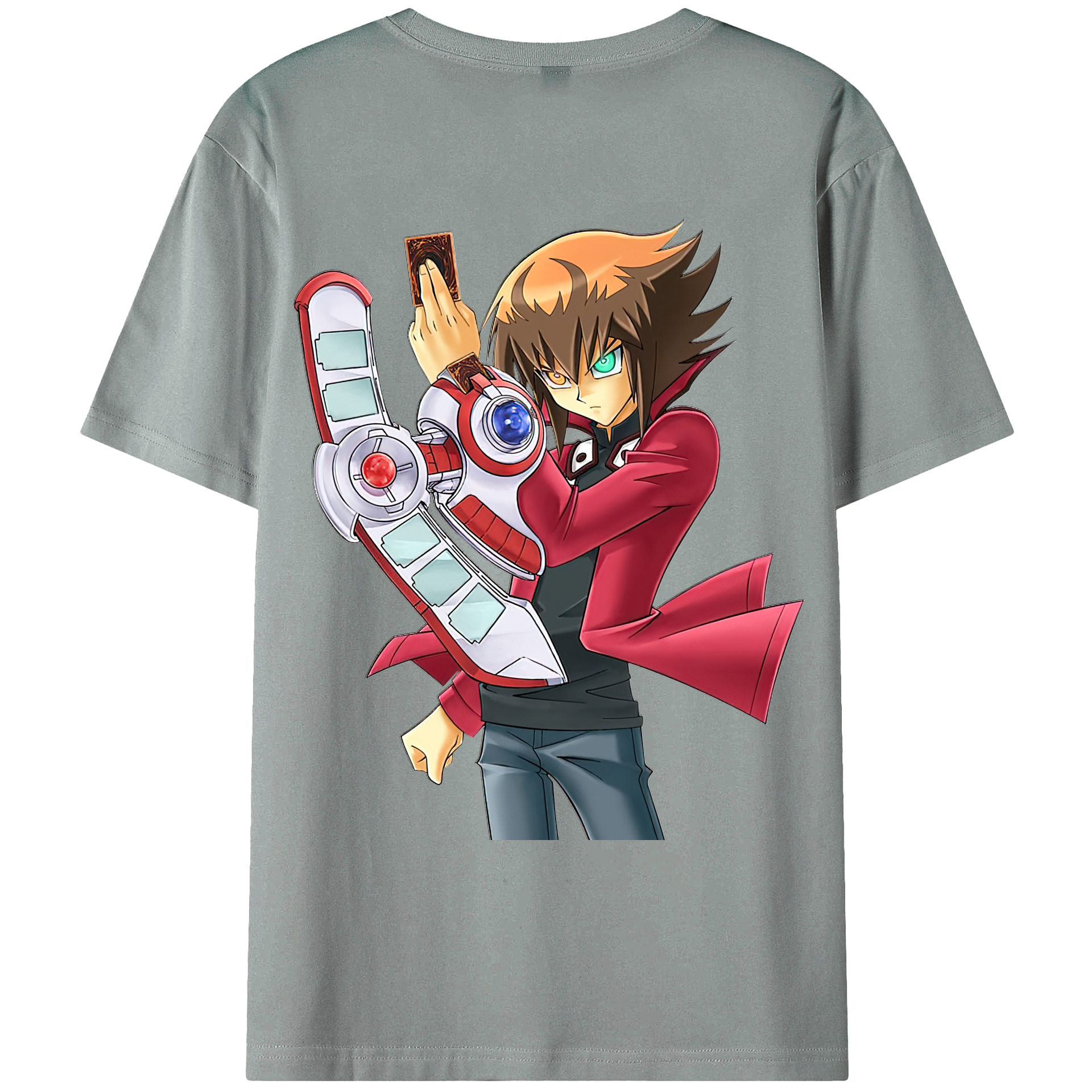 （画像用） 遊☆戯☆王 Yu-Gi-Oh! 綿100％ メンズ半袖Tシャツ（バックプリント） 通気性